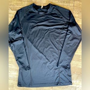 Athlio Athletic Top Mens Blue Long Sleeve Pullover Activewear Workout Shirt